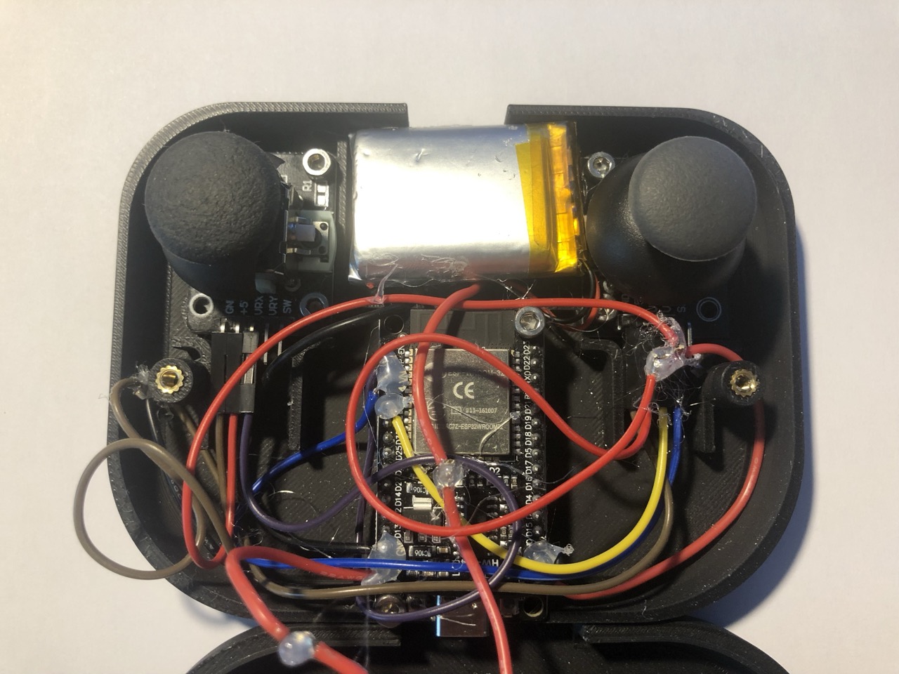 Top view of the controller